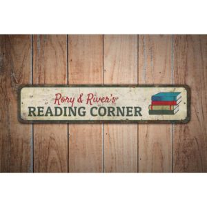 Reading-Corner-Premium-Quality-Rustic-Metal-Sign-Images