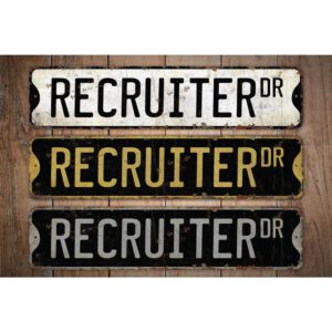 Recruiter-Premium-Quality-Rustic-Metal-Sign-Images