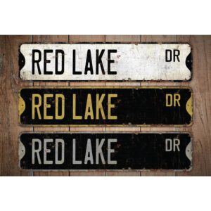 Red-Lake-Premium-Quality-Rustic-Metal-Sign-Images