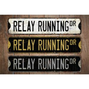 Relay-Running-Premium-Quality-Rustic-Metal-Sign-Images