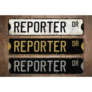 Reporter-Premium-Quality-Rustic-Metal-Sign-Images