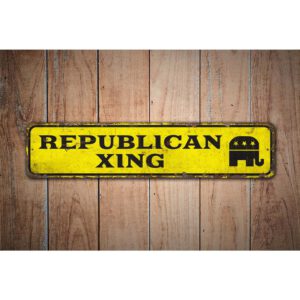 Republican-Xing-Premium-Quality-Rustic-Metal-Sign-Images