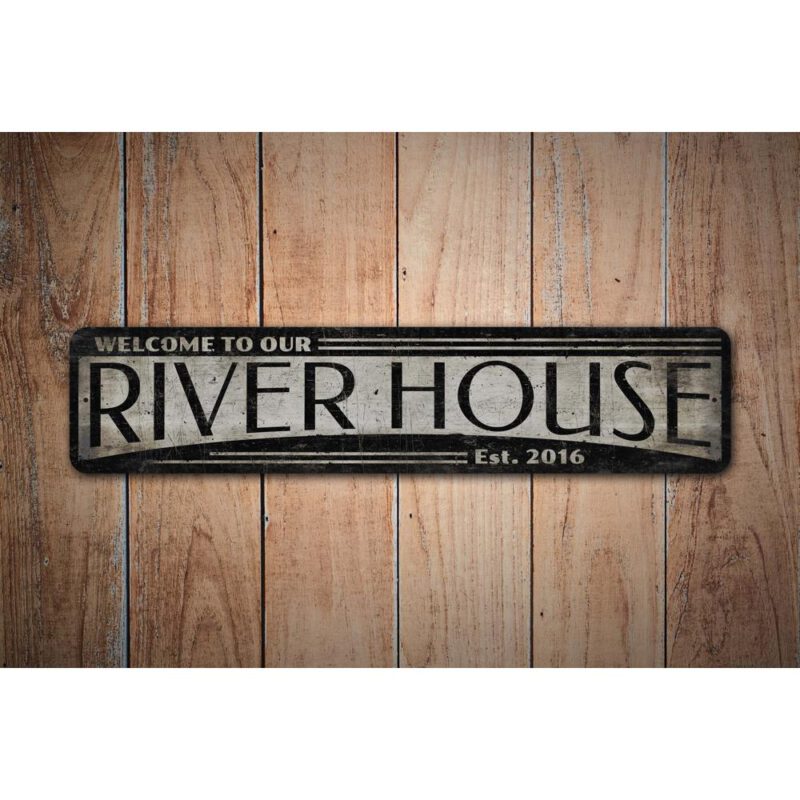 River-House-Sign-Premium-Quality-Rustic-Metal-Sign-Images