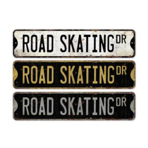 Road-Skating-Premium-Quality-Rustic-Metal-Sign-2