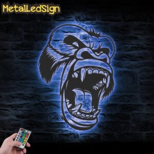 Roaring-Gorilla-Angry-Metal-Wall-Art-LED-Light-3.jpg