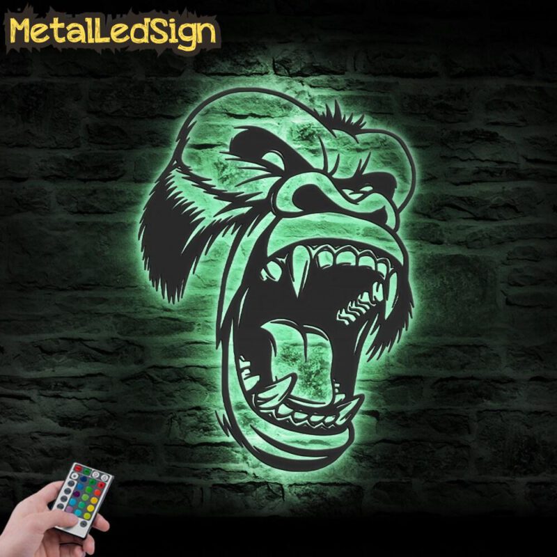 Roaring-Gorilla-Angry-Metal-Wall-Art-LED-Light-7.jpg