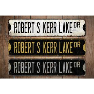 Robert-S-Kerr-Lake-Premium-Quality-Rustic-Metal-Sign-Images