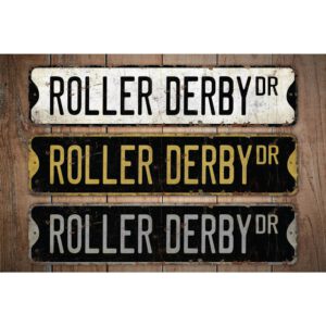 Roller-Derby-Premium-Quality-Rustic-Metal-Sign-Images