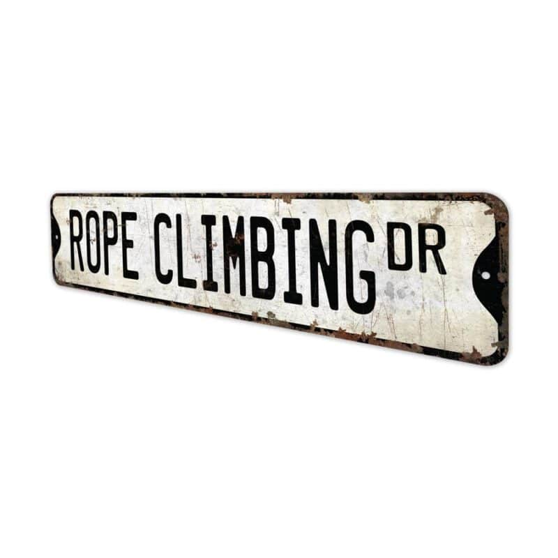 Rope-Climbing-Sign-Premium-Quality-Rustic-Metal-Sign-4