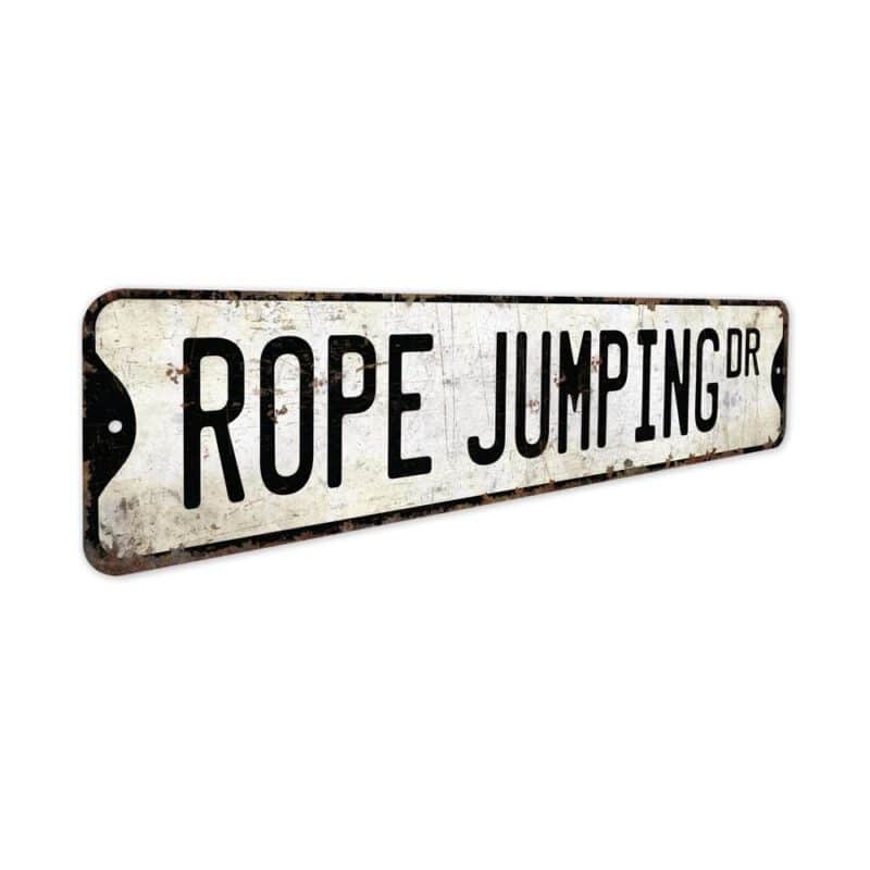 Rope-Jumping-Premium-Quality-Rustic-Metal-Sign-3