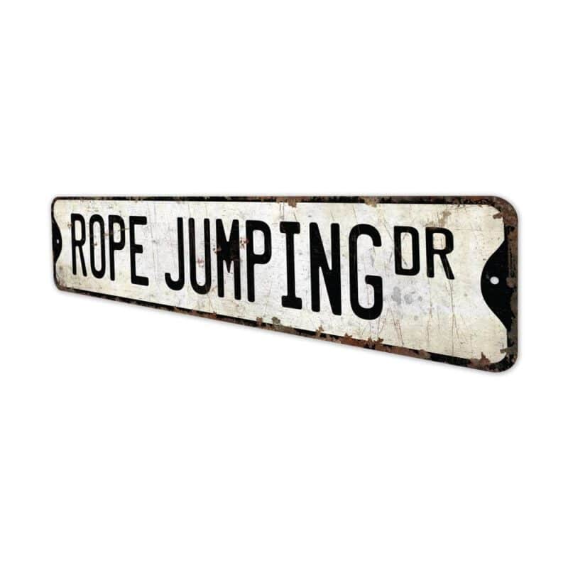 Rope-Jumping-Premium-Quality-Rustic-Metal-Sign-4