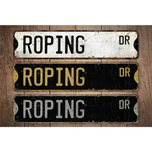 Roping-Premium-Quality-Rustic-Metal-Sign-Images