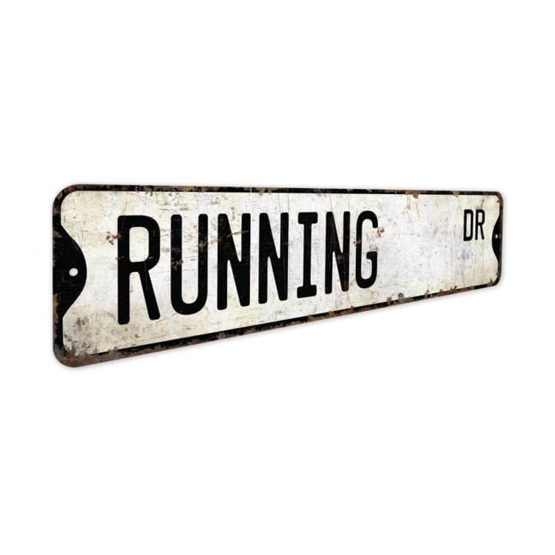 Running-Premium-Quality-Rustic-Metal-Sign-3