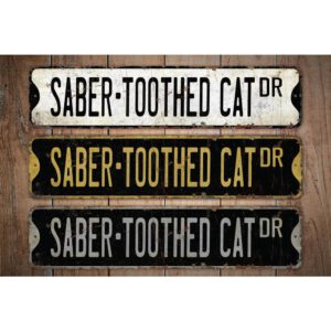 Saber-Toothed-Cat-Premium-Quality-Rustic-Metal-Sign-Images