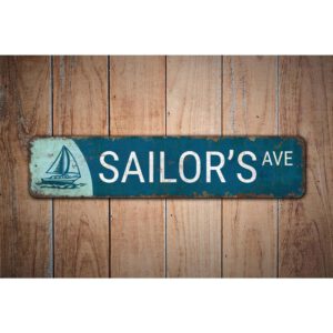 Sailors-Avenue-Sign-Premium-Quality-Rustic-Metal-Sign-Images