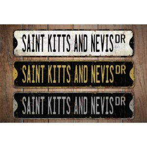 Saint-Kitts-And-Nevis-Premium-Quality-Rustic-Metal-Sign-Images