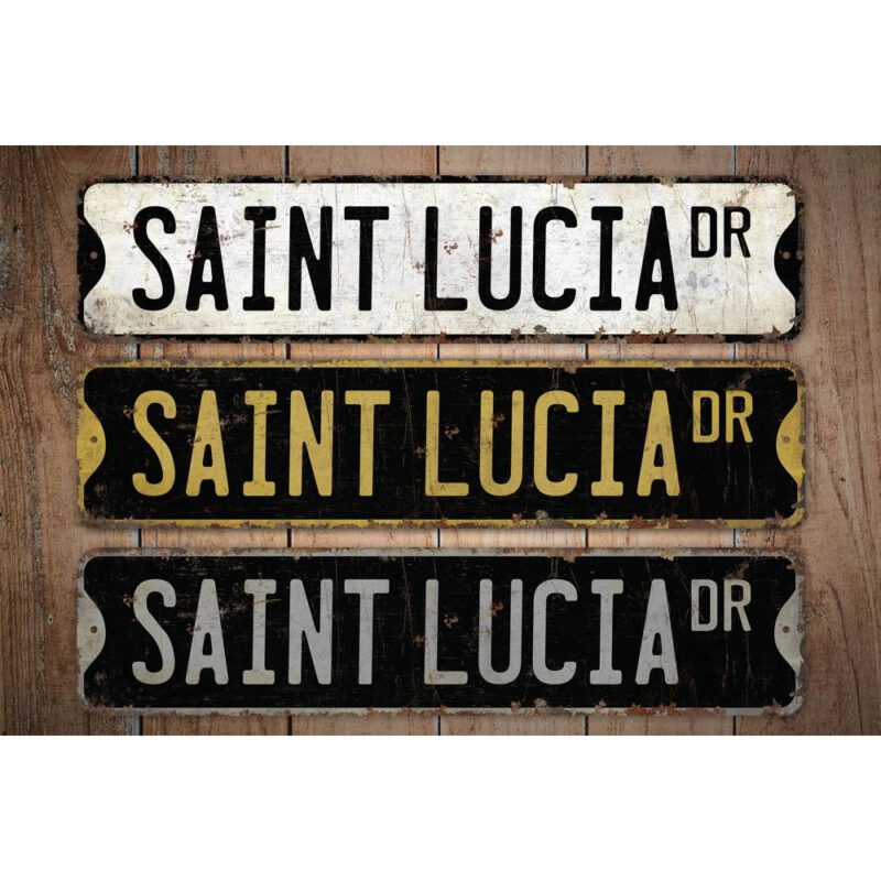 Saint-Lucia-Premium-Quality-Rustic-Metal-Sign-Images