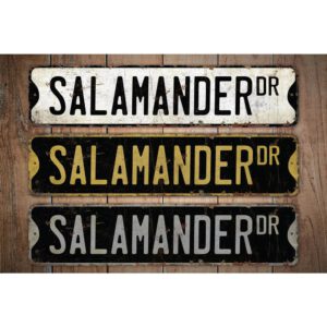 Salamander-Premium-Quality-Rustic-Metal-Sign-Images