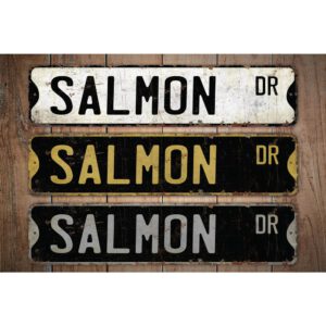 Salmon-Premium-Quality-Rustic-Metal-Sign-Images