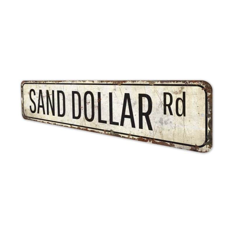 Sand-Dollar-Road-Premium-Quality-Rustic-Metal-Sign-4