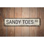 Sandy-Toes-Road-Sign-Premium-Quality-Rustic-Metal-Sign-Images