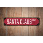 Santa-Claus-Lane-Sign-Premium-Quality-Rustic-Metal-Sign-Images