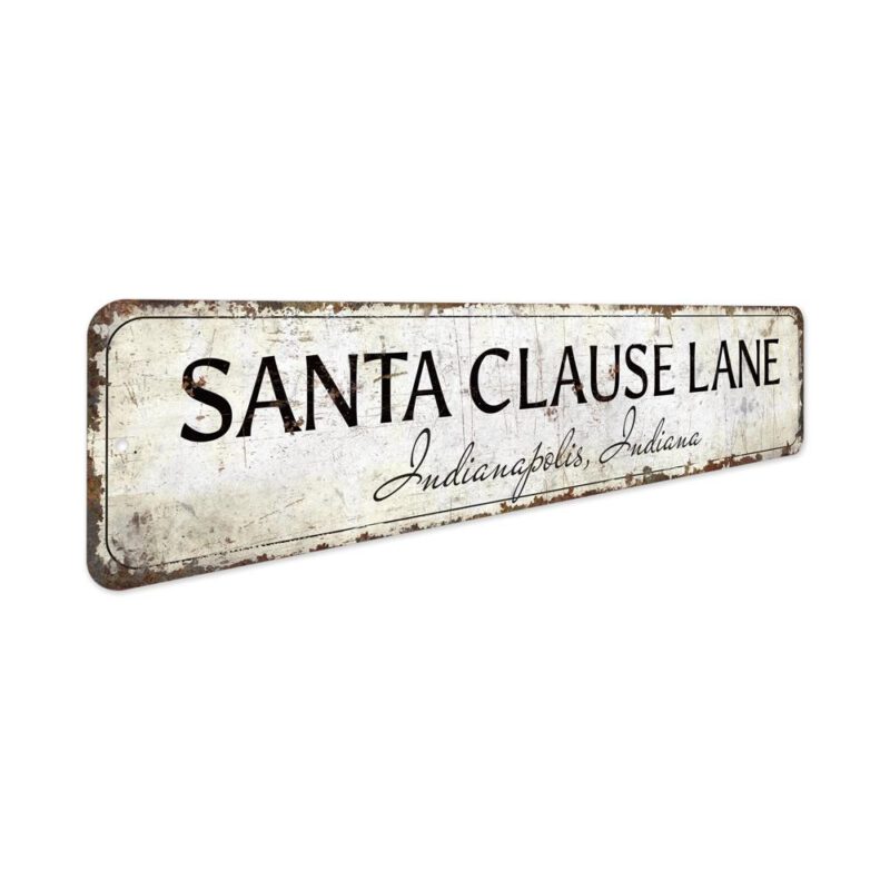 Santa-Clause-Lane-Premium-Quality-Rustic-Metal-Sign-3