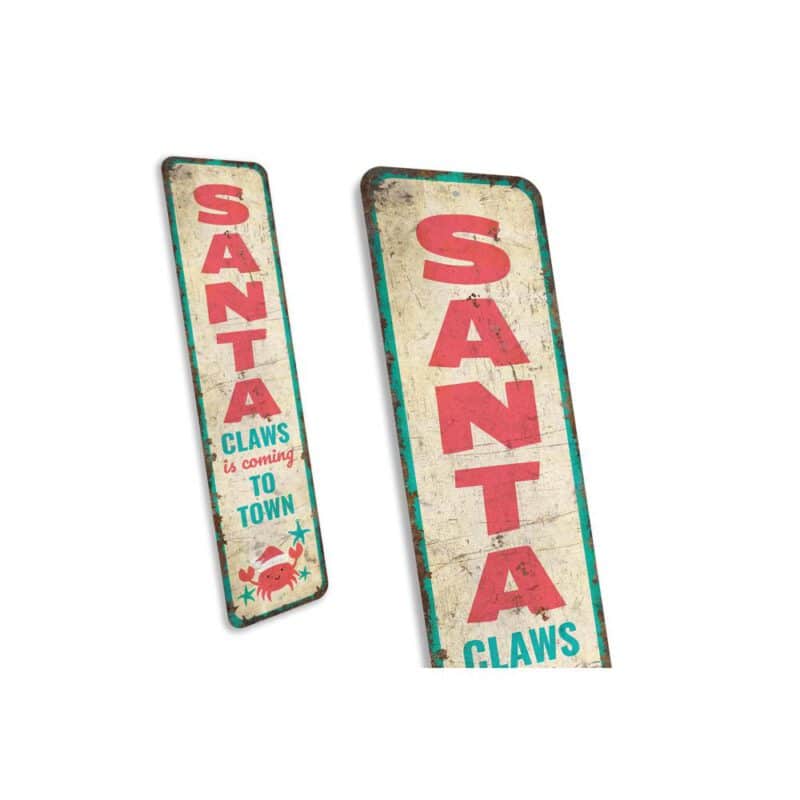 Santa-Claws-Sign-Premium-Quality-Rustic-Metal-Sign-3