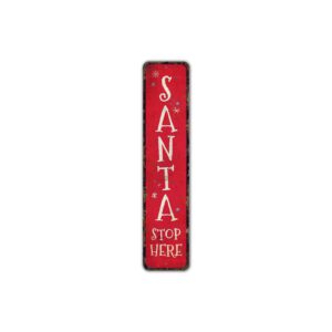 Santa-Stop-Here-Sign-Premium-Quality-Rustic-Metal-Sign-2