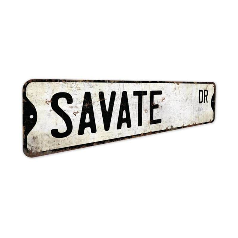 Savate-Premium-Quality-Rustic-Metal-Sign-3