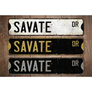 Savate-Premium-Quality-Rustic-Metal-Sign-Images