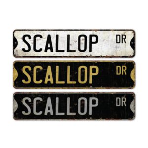 Scallop-Premium-Quality-Rustic-Metal-Sign-2