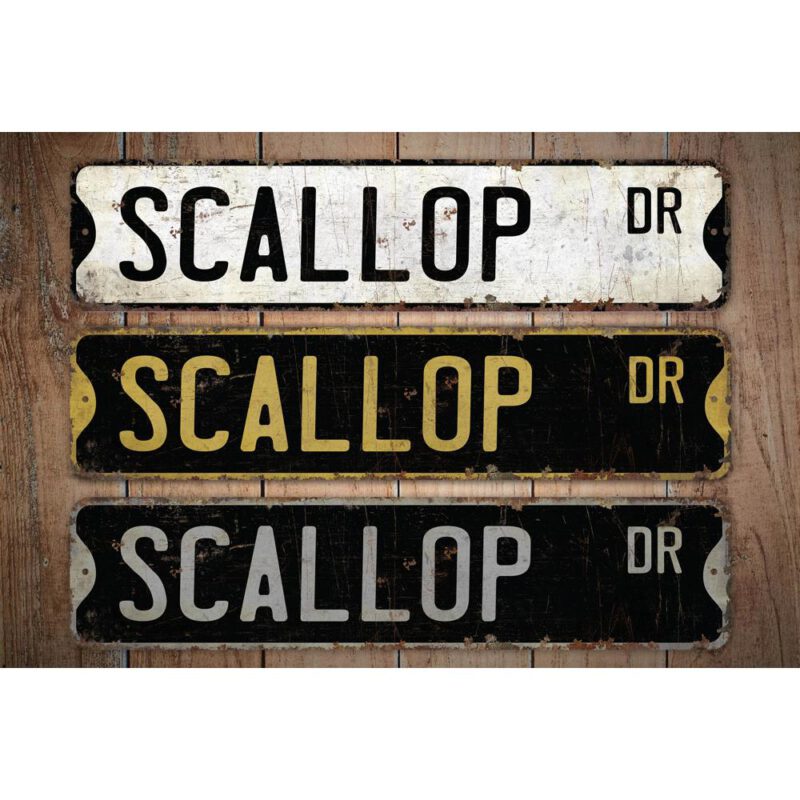 Scallop-Premium-Quality-Rustic-Metal-Sign-Images