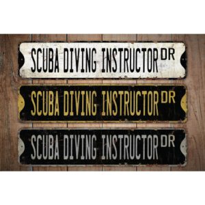 Scuba-Diving-Instructor-Premium-Quality-Rustic-Metal-Sign-Images