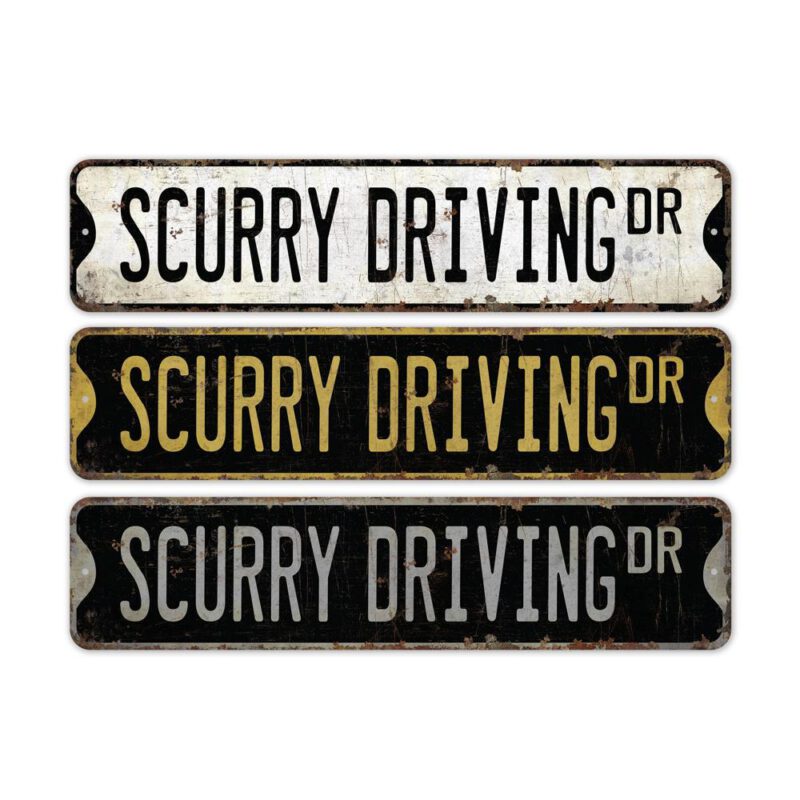 Scurry-Driving-Premium-Quality-Rustic-Metal-Sign-2