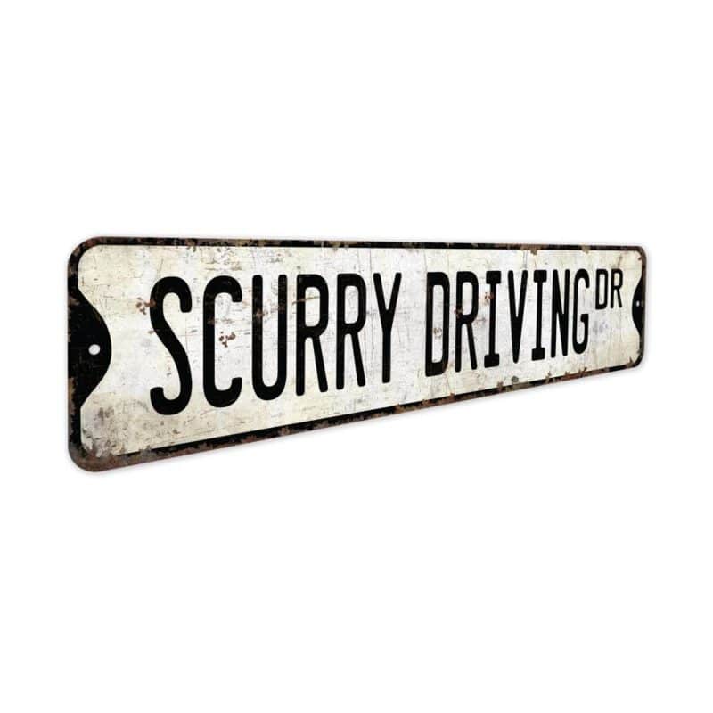 Scurry-Driving-Premium-Quality-Rustic-Metal-Sign-3