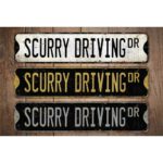 Scurry-Driving-Premium-Quality-Rustic-Metal-Sign-Images