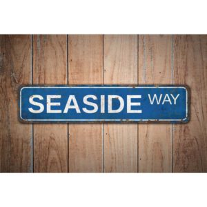 Sea-Side-Road-Sign-Premium-Quality-Rustic-Metal-Sign-Images