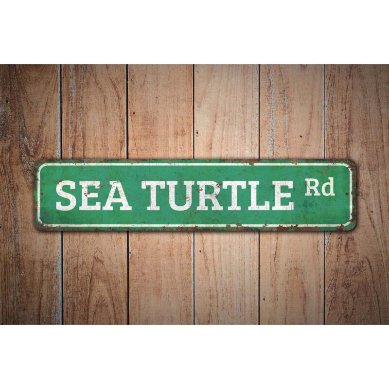 Sea-Turtle-Road-Premium-Quality-Rustic-Metal-Sign-Images