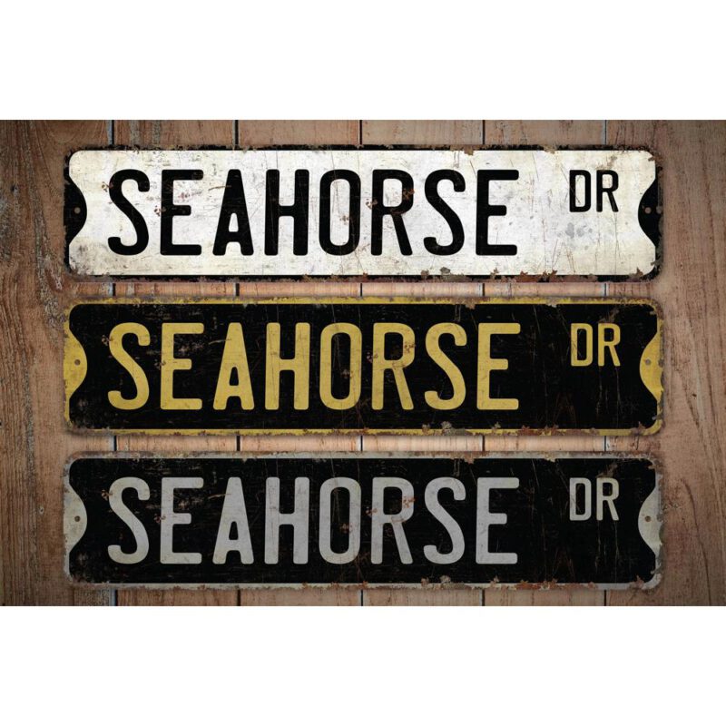 Seahorse-Premium-Quality-Rustic-Metal-Sign-Images