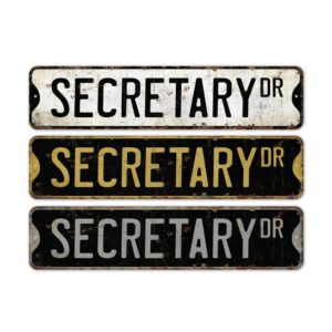 Secretary-Premium-Quality-Rustic-Metal-Sign-2