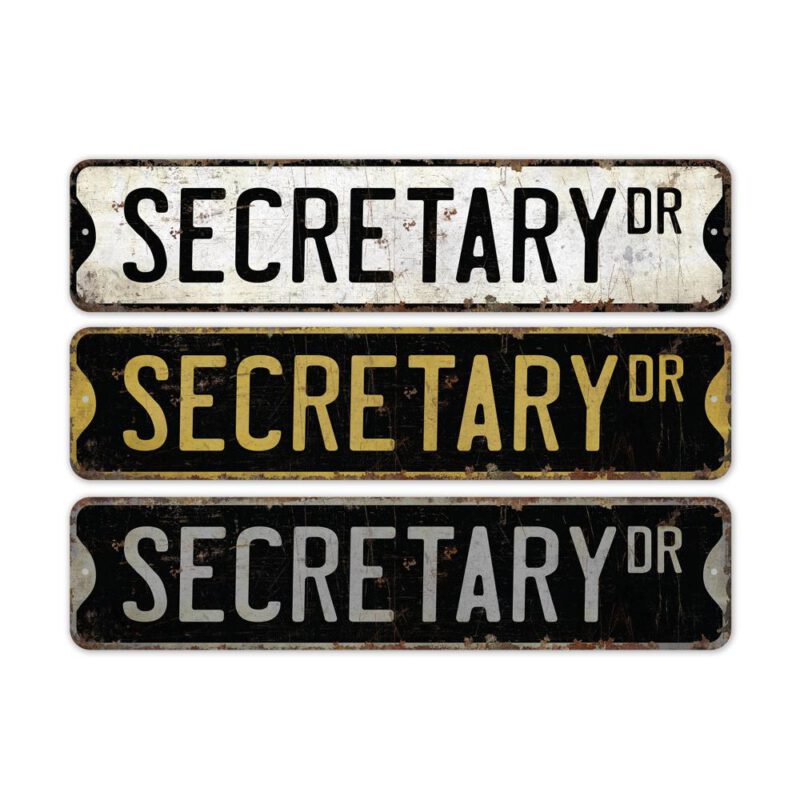 Secretary-Premium-Quality-Rustic-Metal-Sign-2