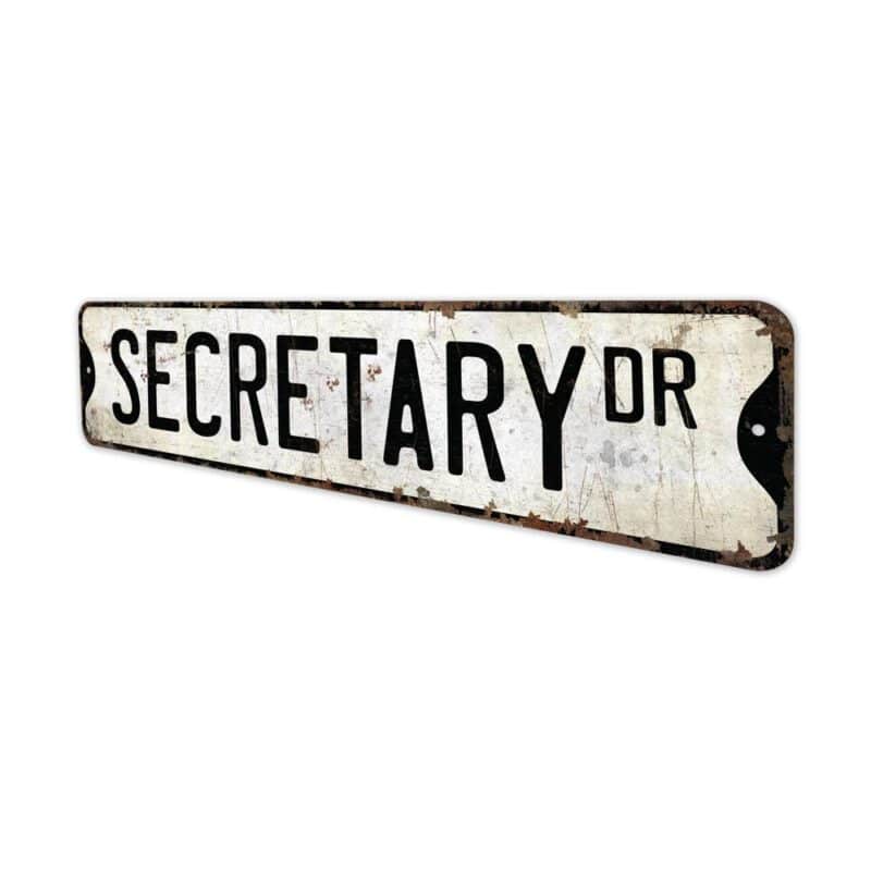 Secretary-Premium-Quality-Rustic-Metal-Sign-4