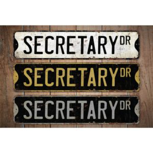 Secretary-Premium-Quality-Rustic-Metal-Sign-Images