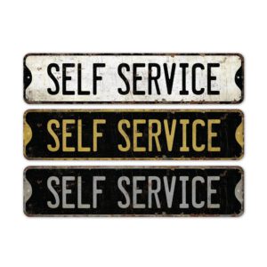 Self-Service-Premium-Quality-Rustic-Metal-Sign-2