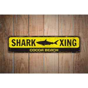 Shark-Crossing-Sign-Premium-Quality-Rustic-Metal-Sign-Images