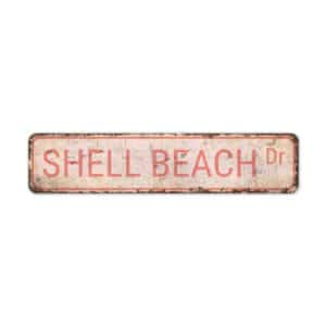 Shell-Beach-Sign-Premium-Quality-Rustic-Metal-Sign-2