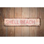 Shell-Beach-Sign-Premium-Quality-Rustic-Metal-Sign-Images