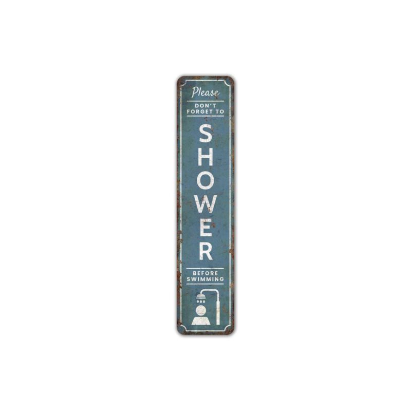 Shower-Before-Swim-Premium-Quality-Rustic-Metal-Sign-2