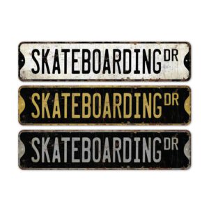 Skateboarding-Sign-Premium-Quality-Rustic-Metal-Sign-2